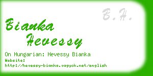 bianka hevessy business card